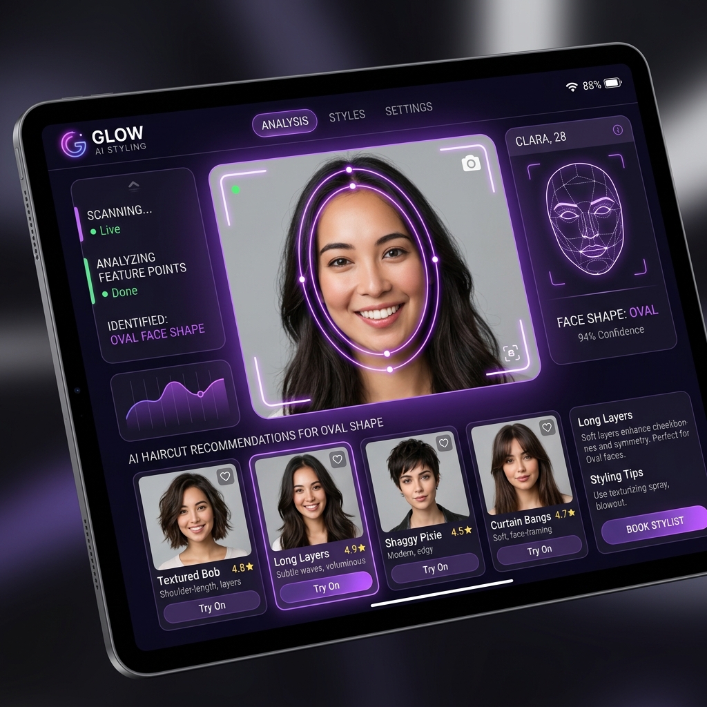 AI Haircut & Style Analysis Interface